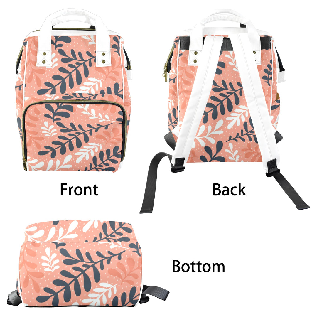 Peach Boho Flower Diaper Bag