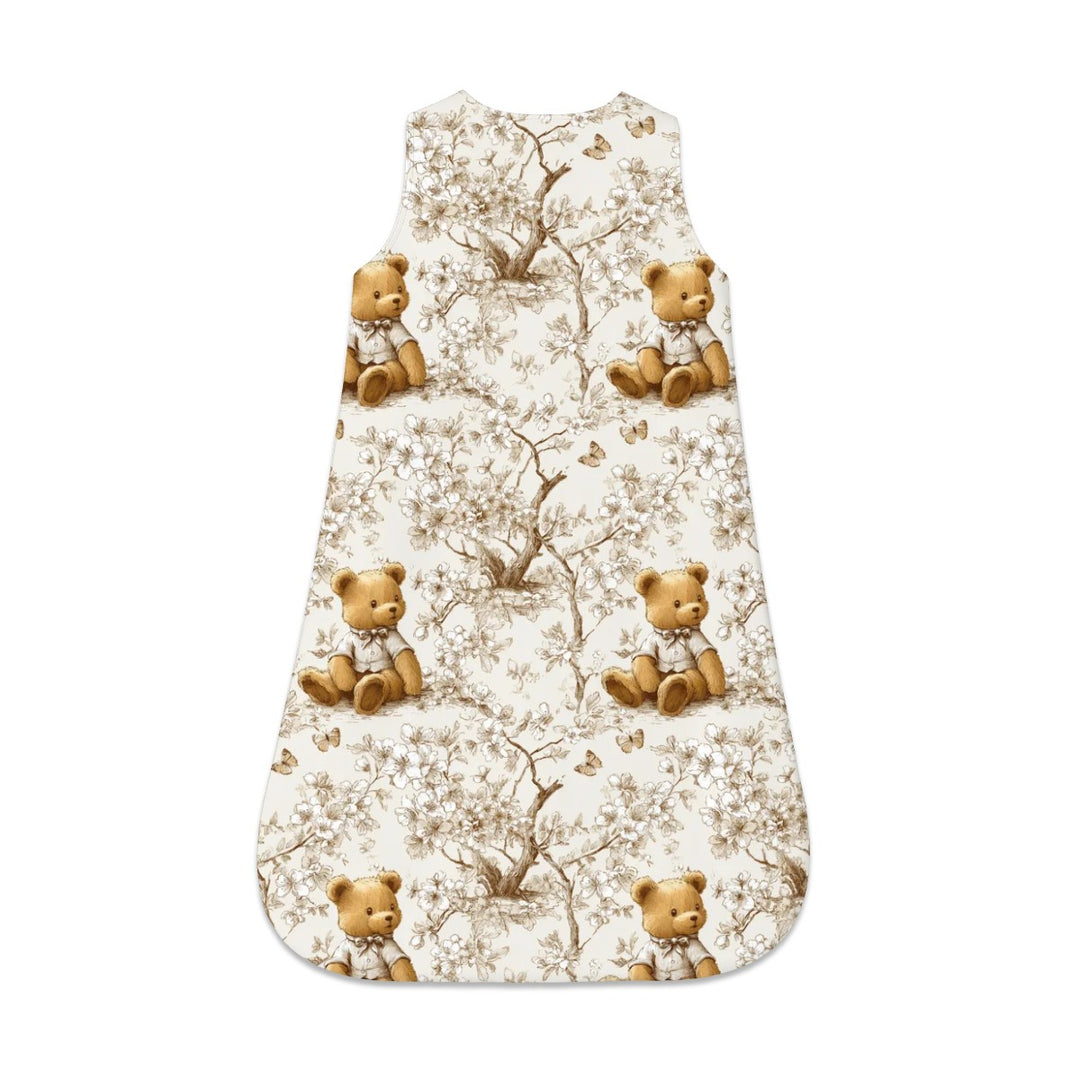 Teddy bear Toile Sleeveless Baby Sleep Sack