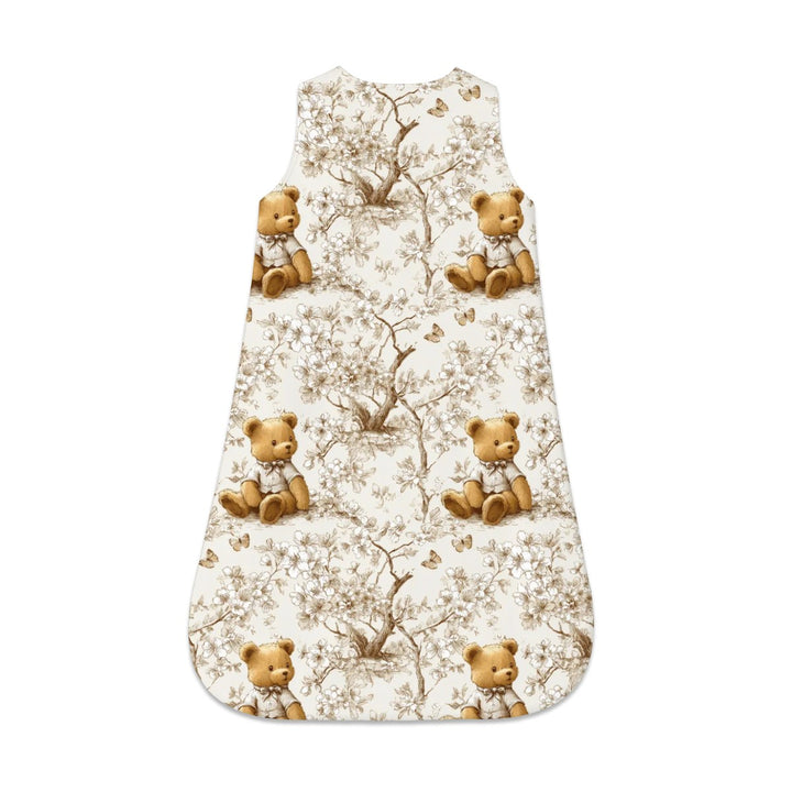 Teddy bear Toile Sleeveless Baby Sleep Sack
