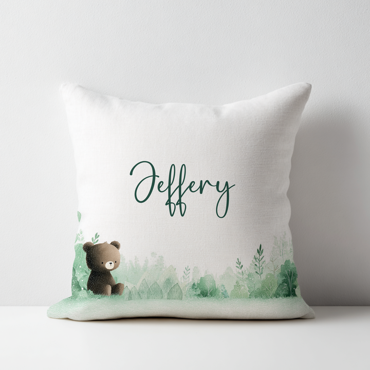 Forest Bear Throw Pillow Covers