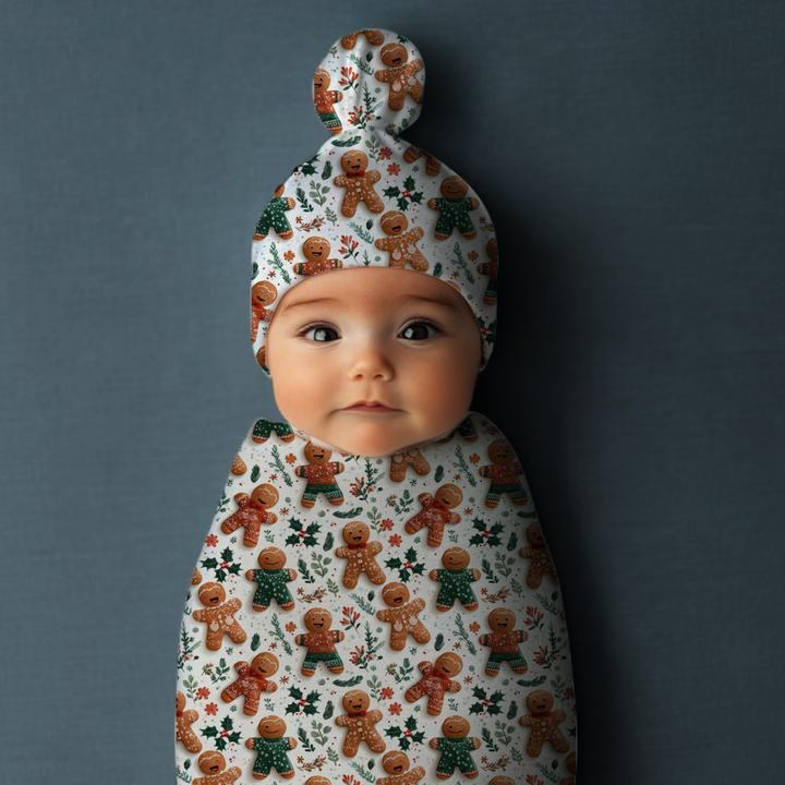 Gingerbread Cocoon Baby Swaddle Set