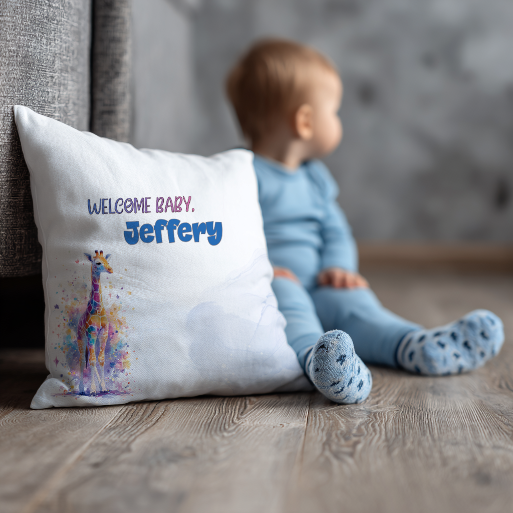 Colorful Giraffe Throw Pillow Covers