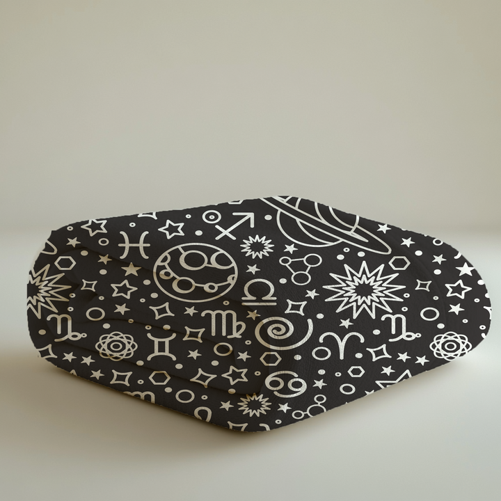 Black and White Zodiac Minky Blanket