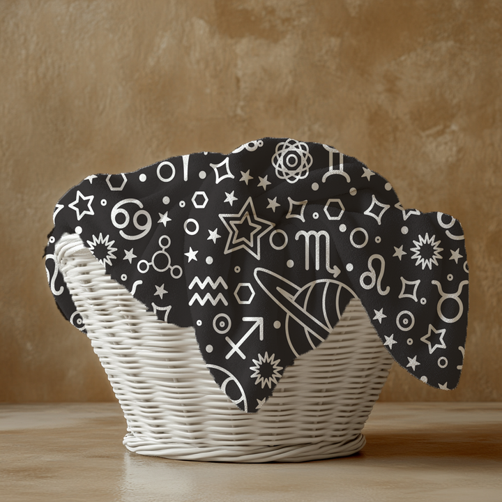Black and White Zodiac Minky Blanket