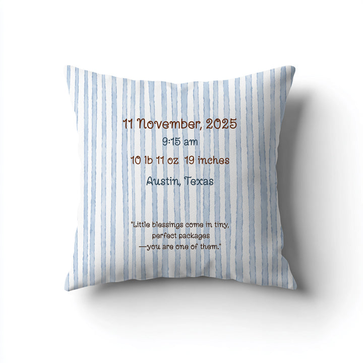 Blue Carousel Throw Pillow Covers