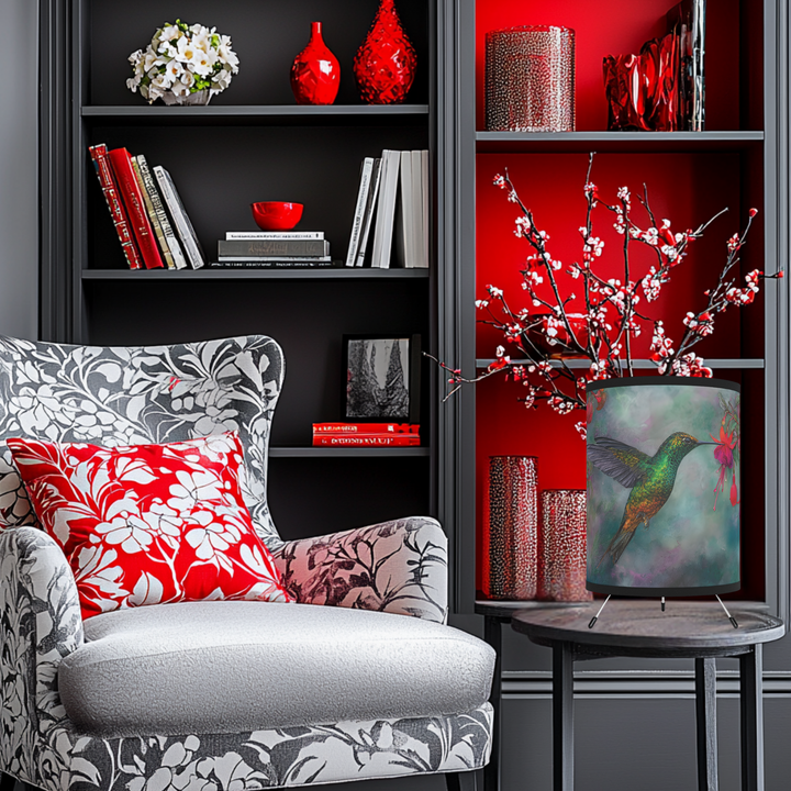 Hummingbird Floral Lamp