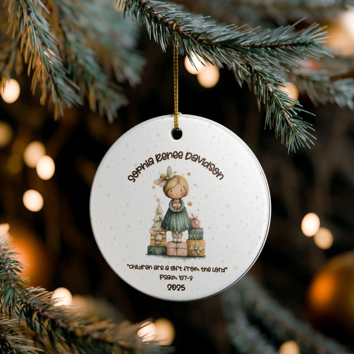 Whimsical Girl Personalized Ornament