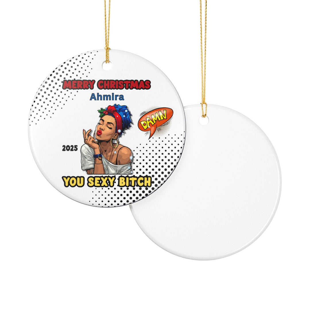 Pop Art Funny Personalized Ornament