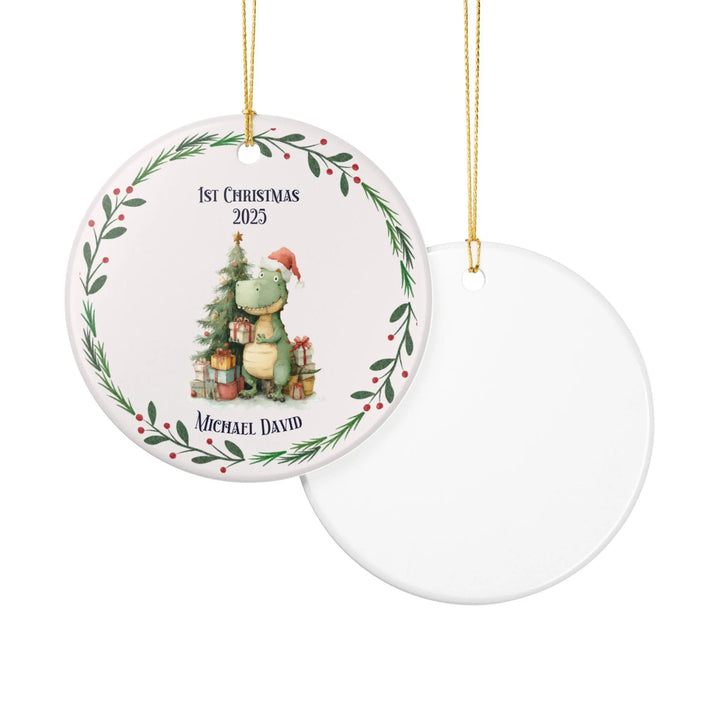 Funny Dinosaur Personalized Ceramic Ornament