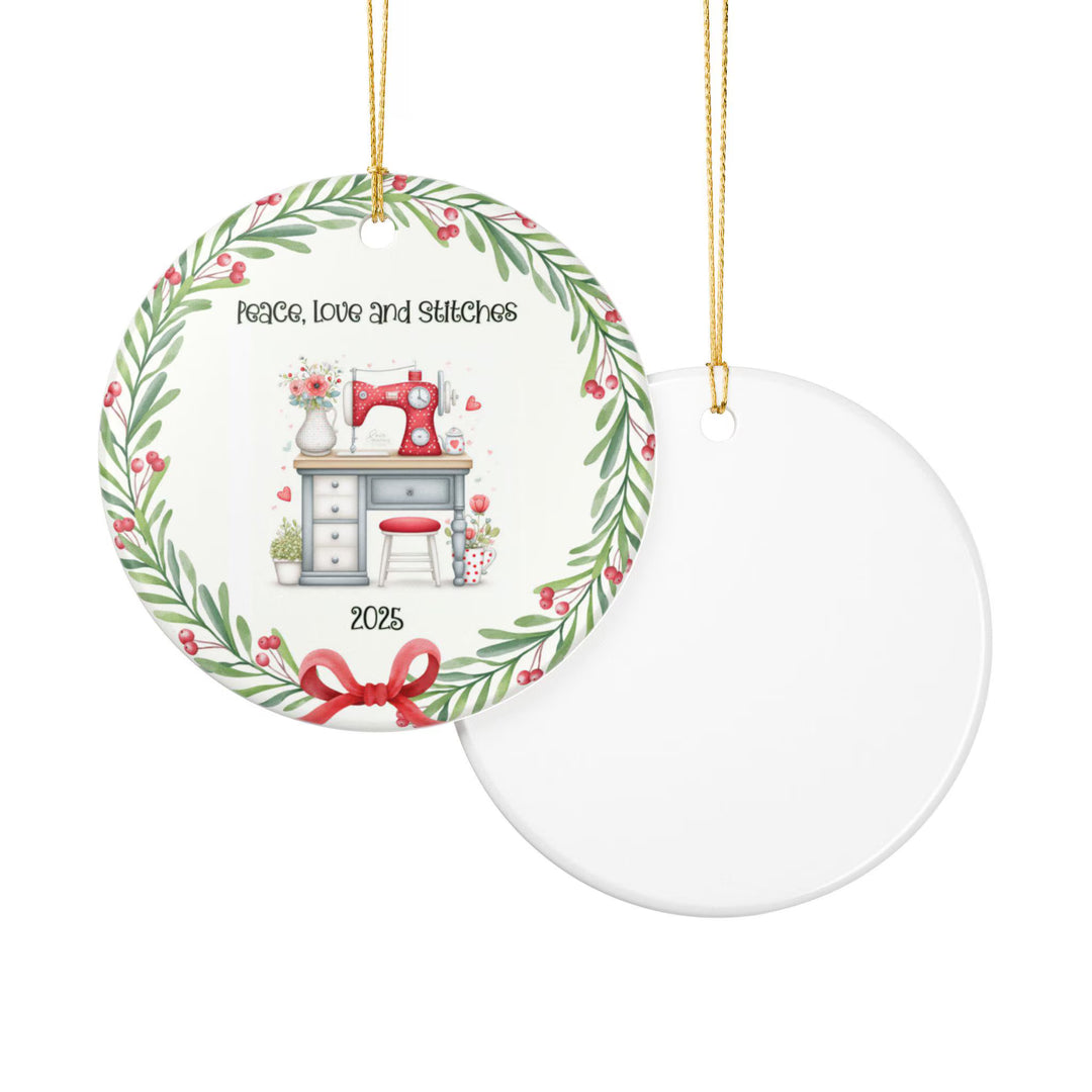 Sewing Lover Personalized Ceramic Ornament