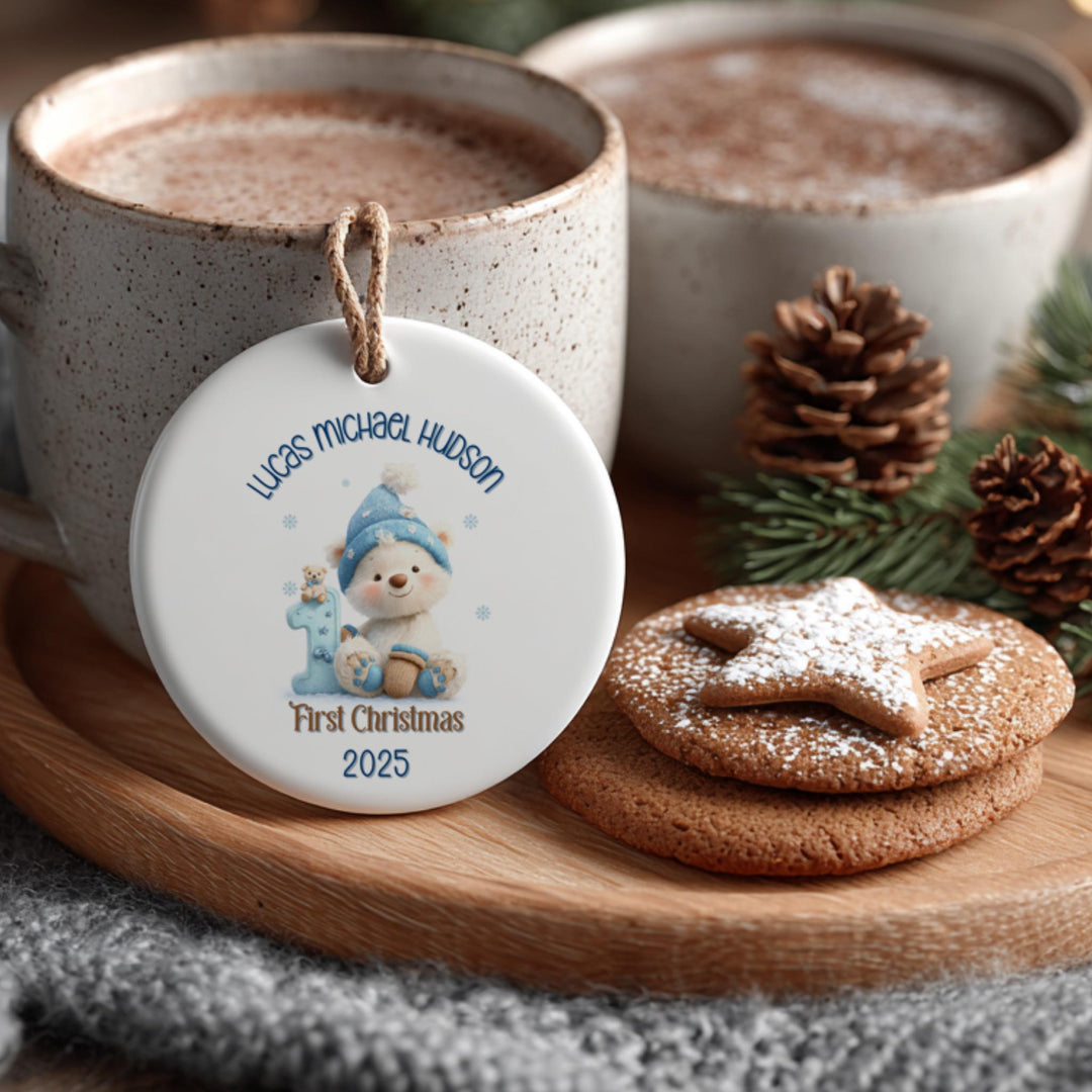 First Christmas Personalized Ceramic Ornament