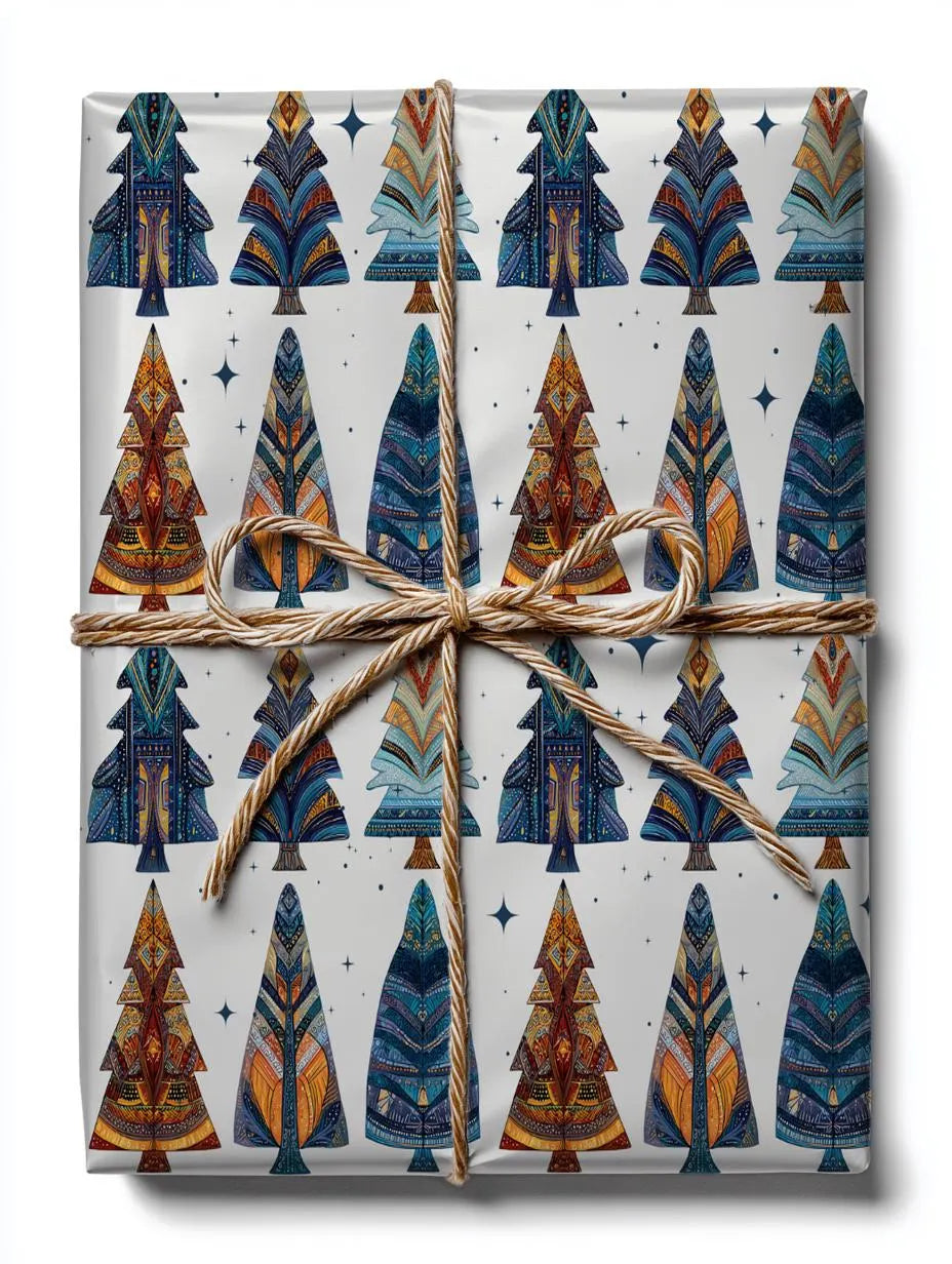 Tribal Tree Wrapping Paper