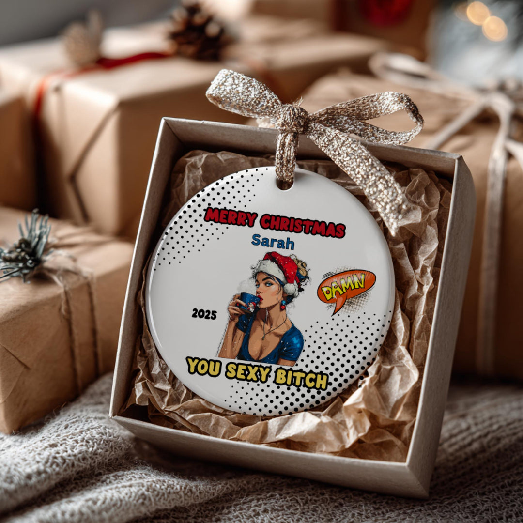 Pop Art Funny Personalized Ornament