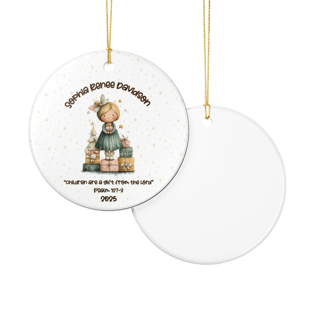 Whimsical Girl Personalized Ornament