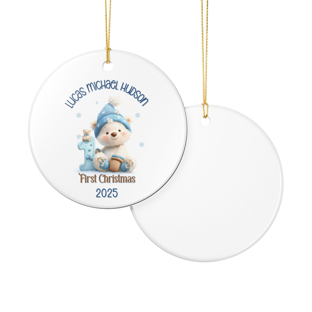 First Christmas Personalized Ceramic Ornament