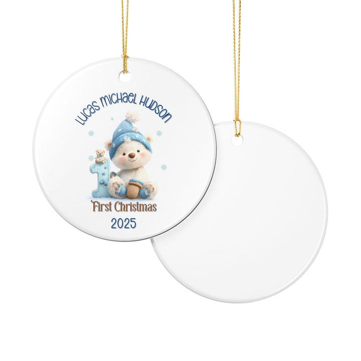 First Christmas Personalized Ceramic Ornament
