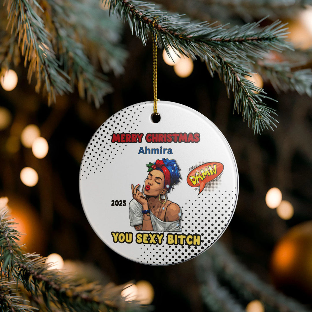 Pop Art Funny Personalized Ornament