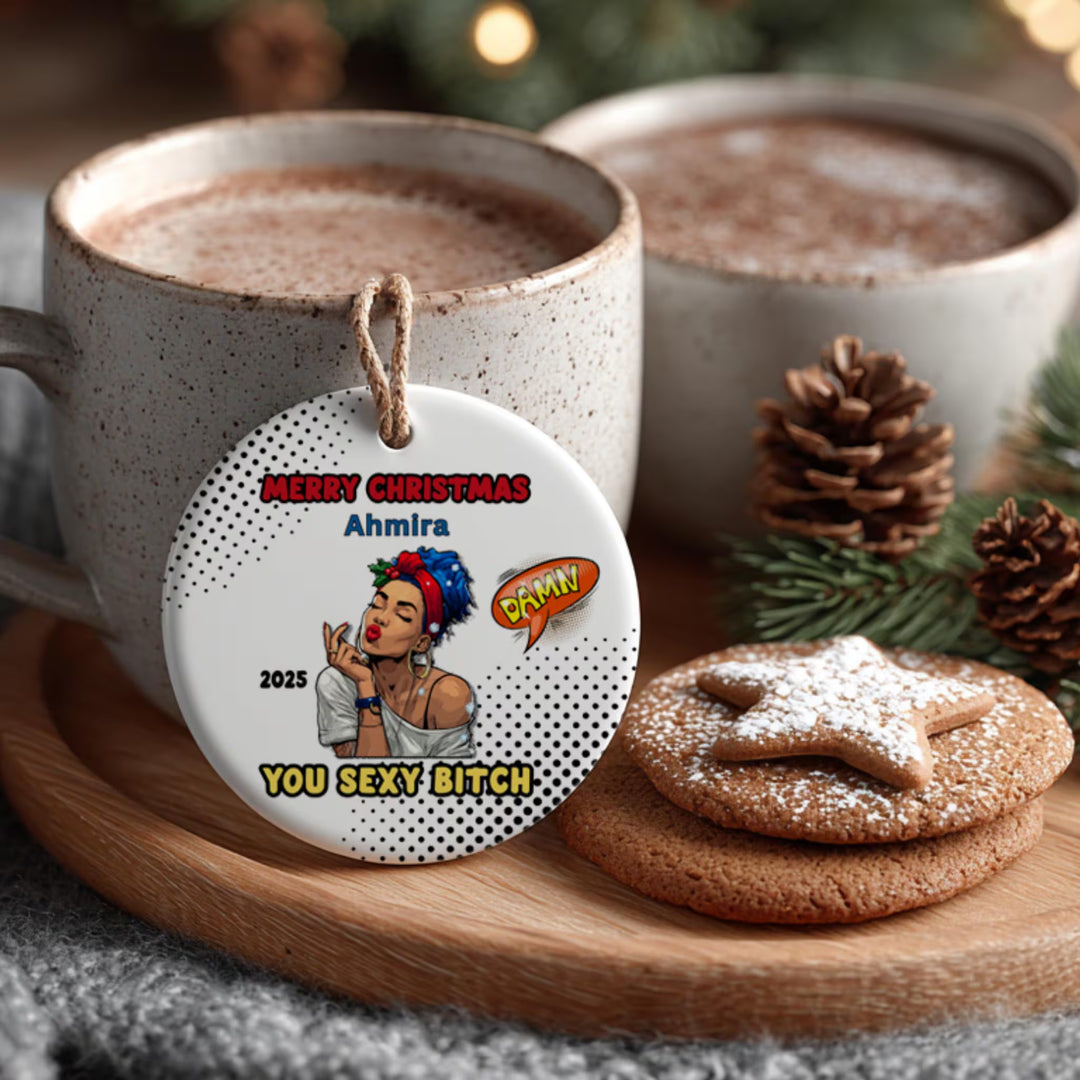Pop Art Funny Personalized Ornament