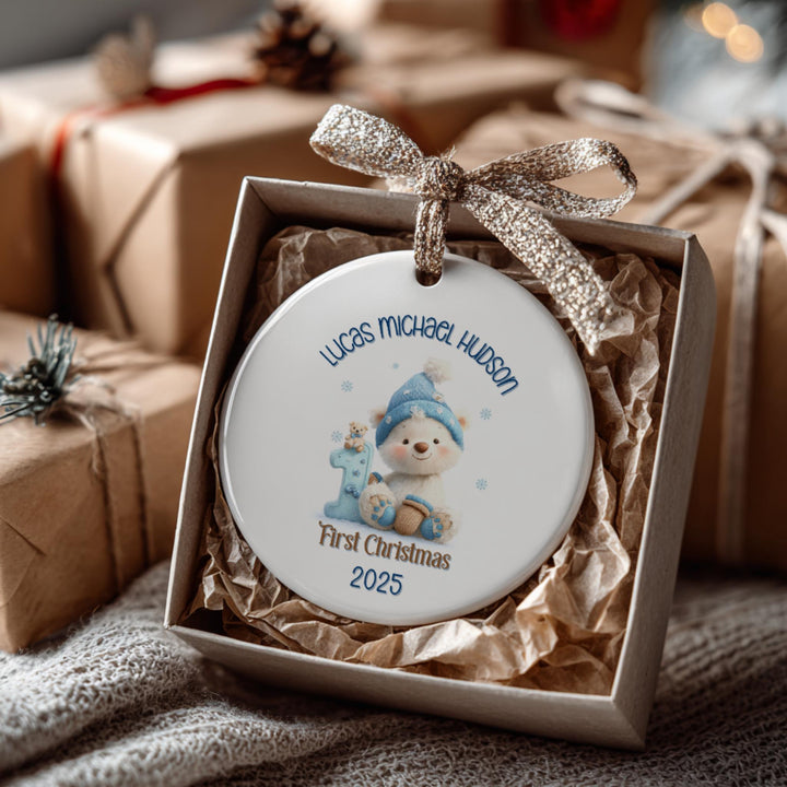 First Christmas Personalized Ceramic Ornament
