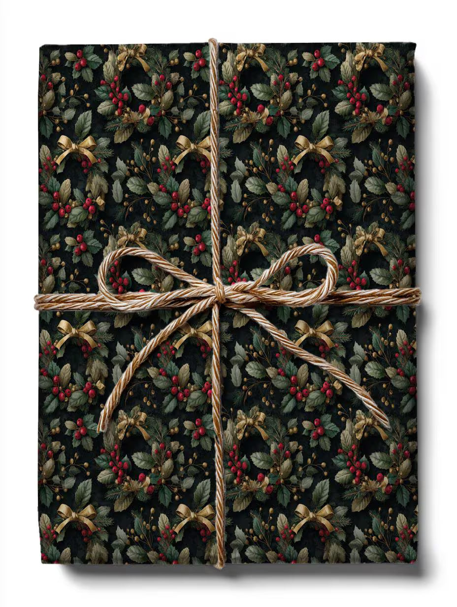 Holly Wrapping Paper