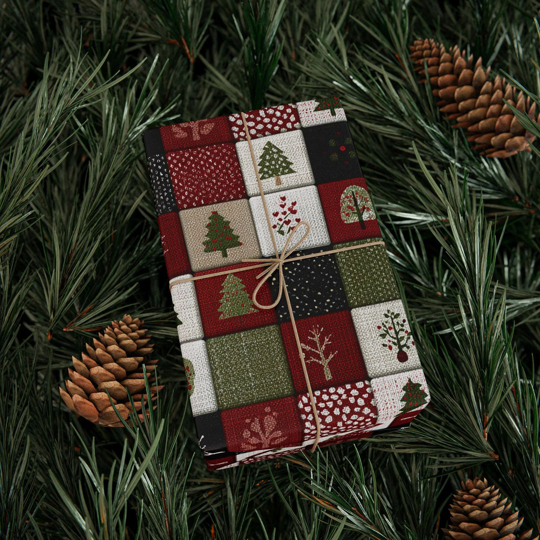 Christmas Patchwork Wrapping Paper