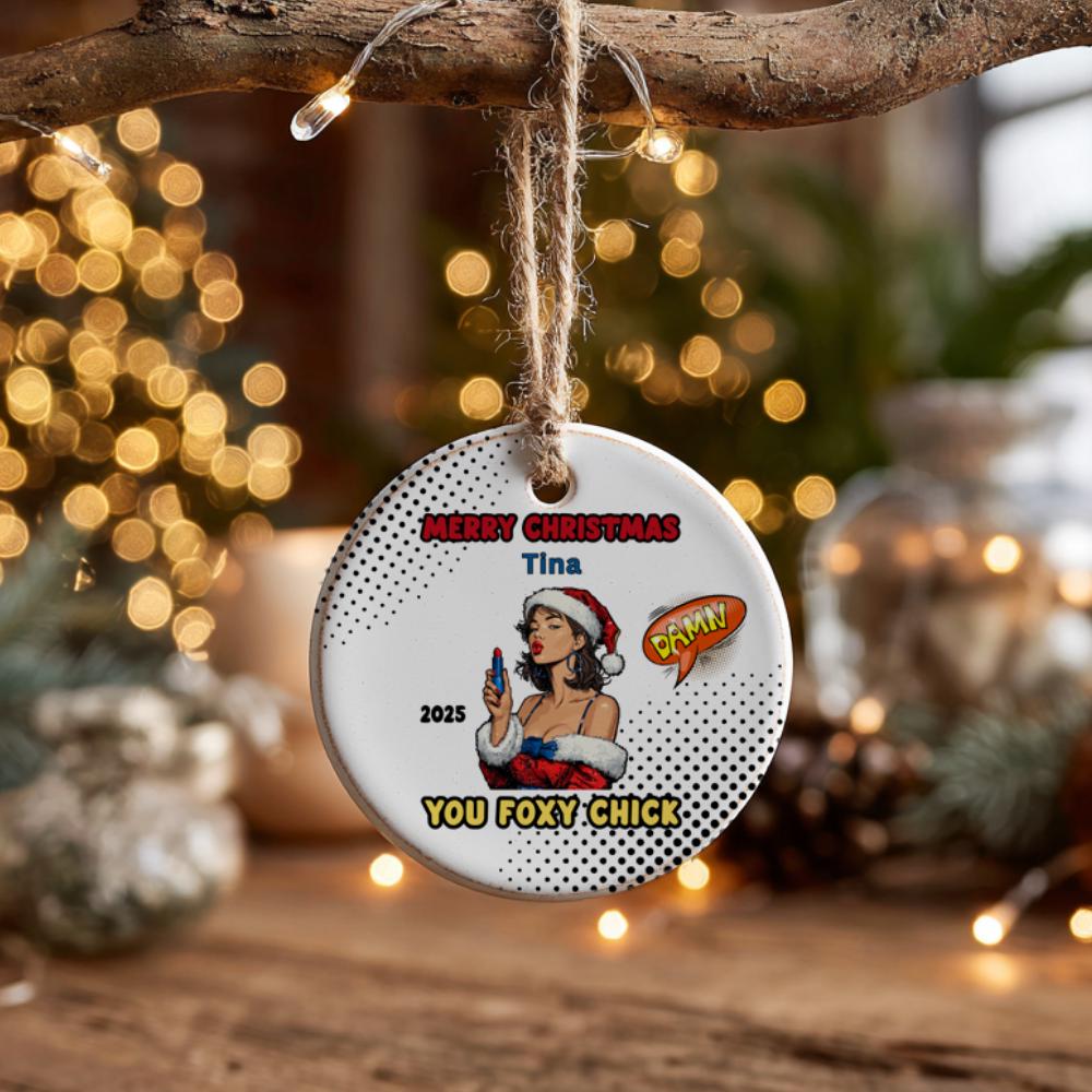 Pop Art Funny Personalized Ornament