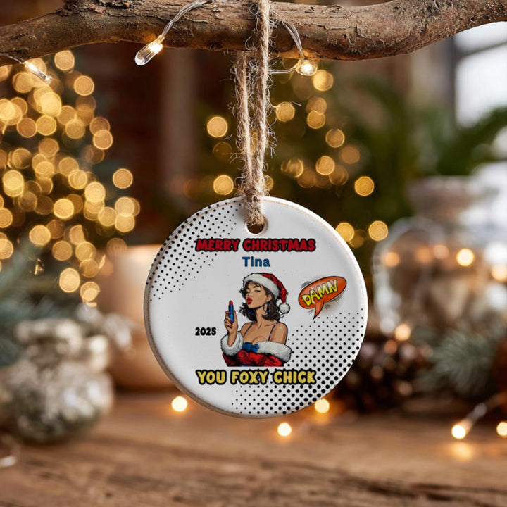 Pop Art Funny Personalized Ornament