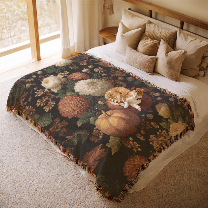 Pumpkin Patch Vintage Woven Blanket