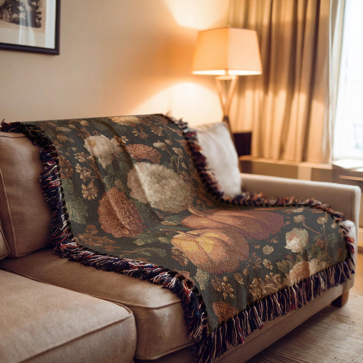 Pumpkin Patch Vintage Woven Blanket