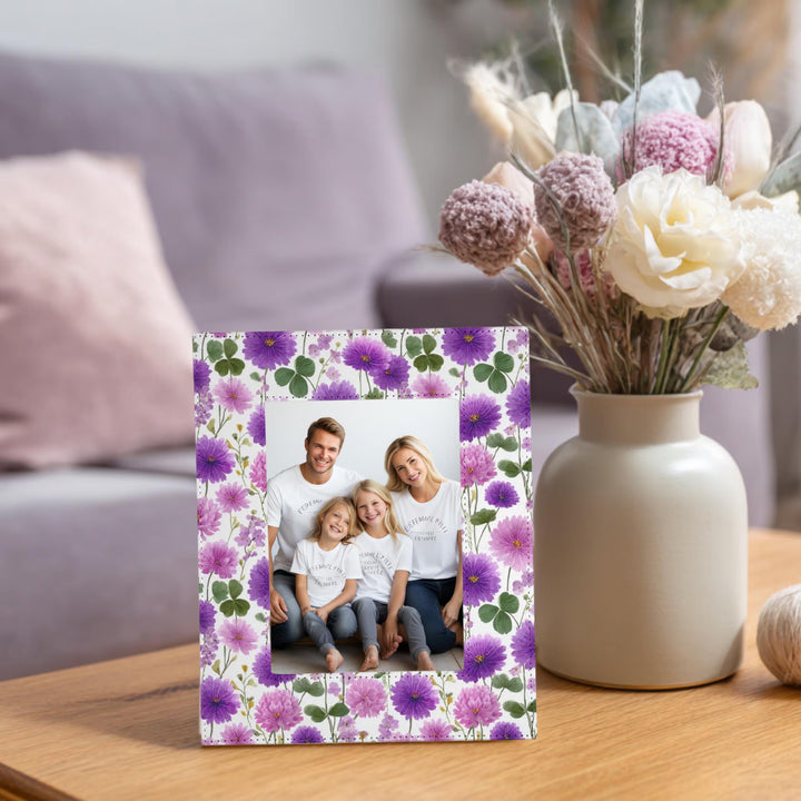 Purple Floral Picture Frame
