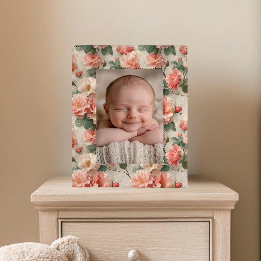 Peach Flowers Picture Frame