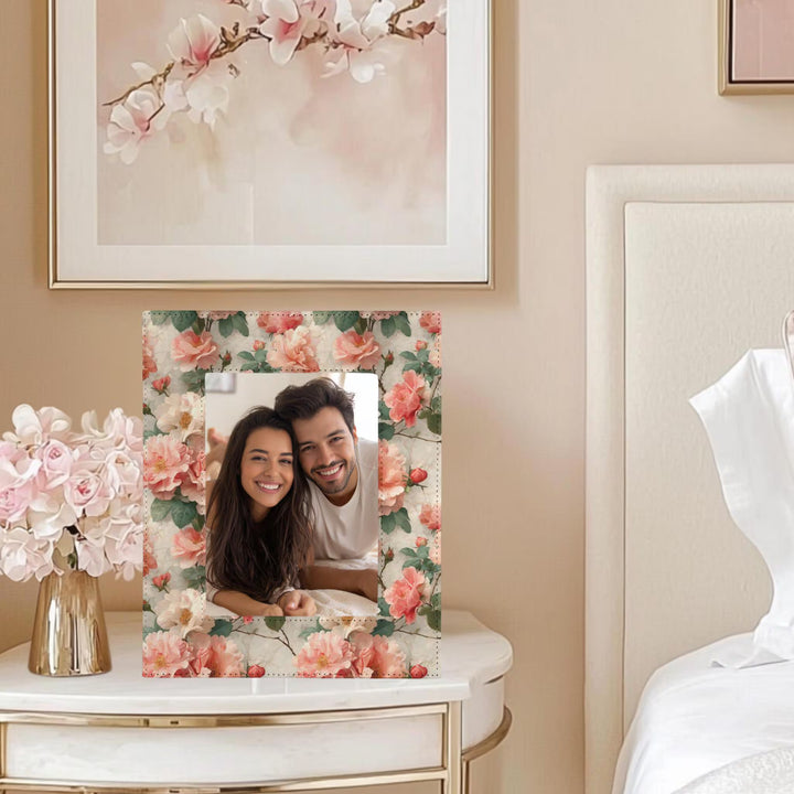 Peach Flowers Picture Frame