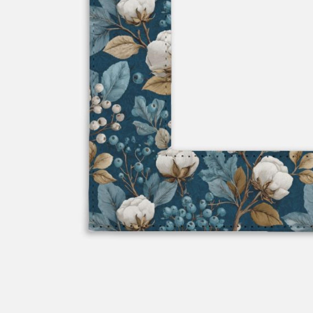 Blue Floral Cotton Picture Frame