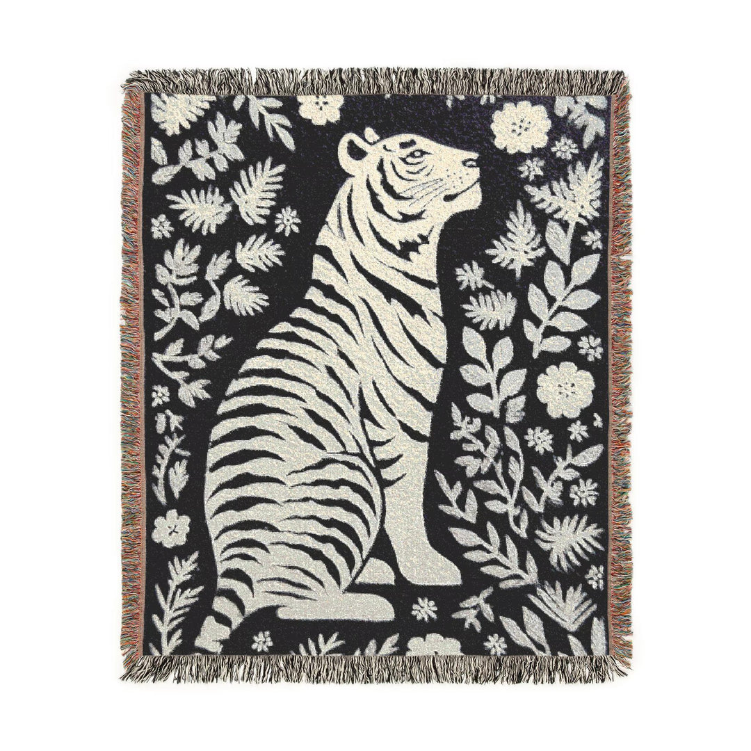 Tribal Tiger themed Woven Blanket