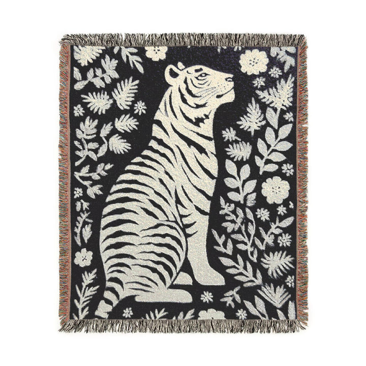 Tribal Tiger themed Woven Blanket