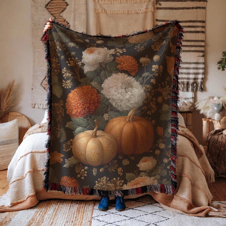 Pumpkin Patch Vintage Woven Blanket