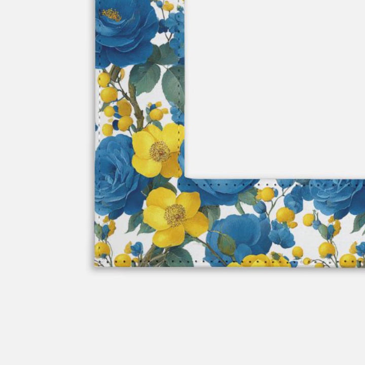 Yellow and Blue Flowers Picture Frame