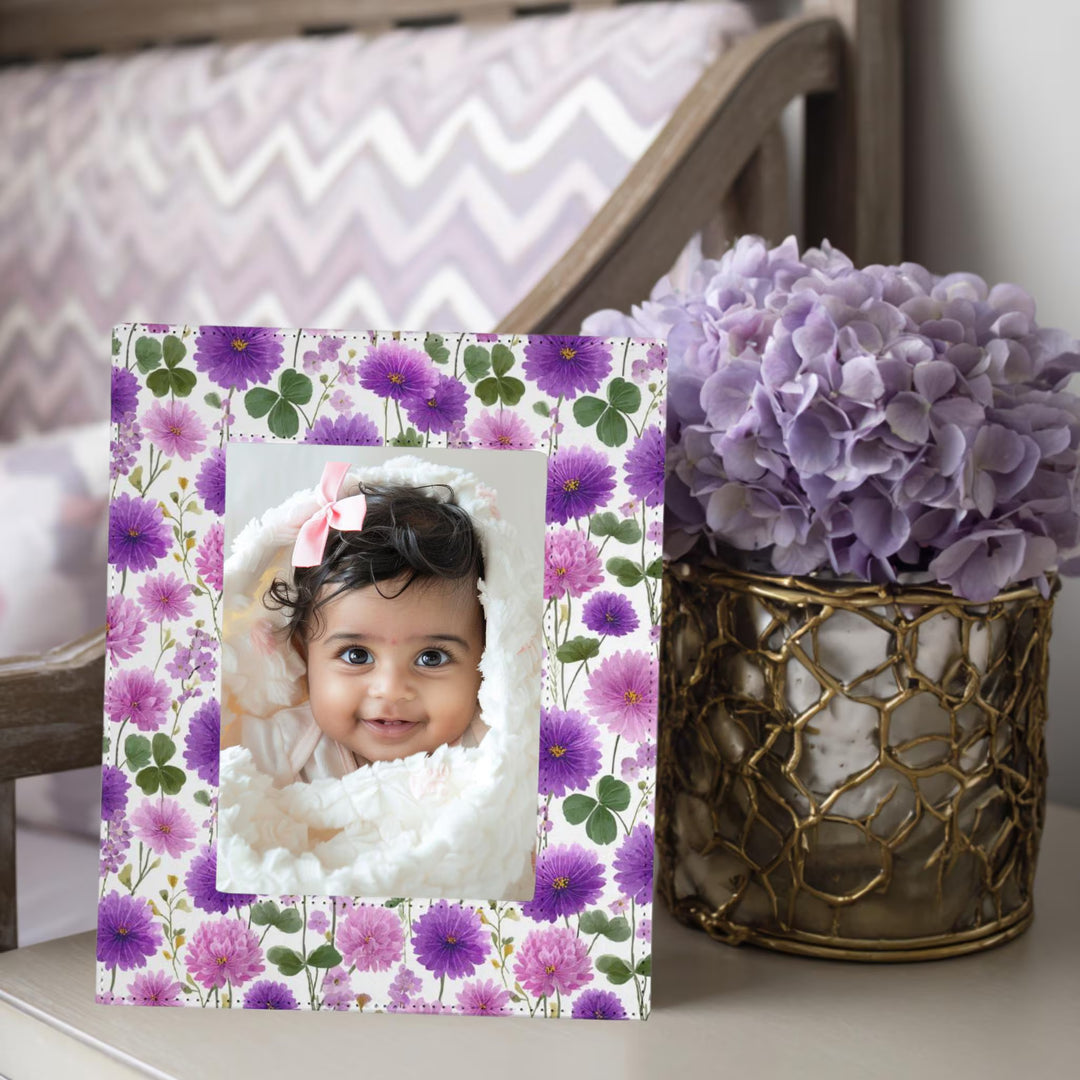 Purple Floral Picture Frame