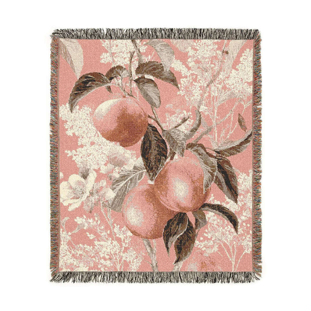 Peach Tree Woven Blanket