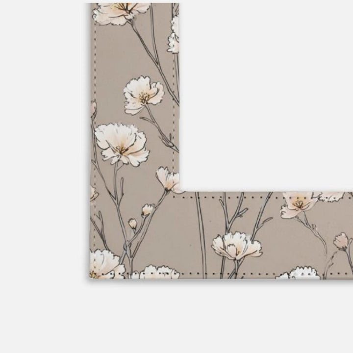 Tan and Cream Floral Picture Frame
