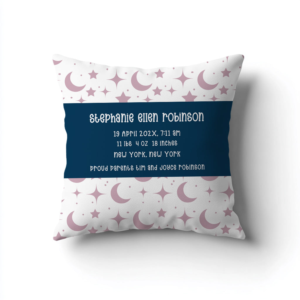 Floral Crescent Moon Throw Pillow Covers