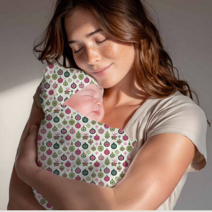 Christmas Ornament Cocoon Baby Swaddle Set