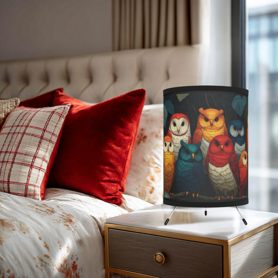 Colorful Owls Lamp