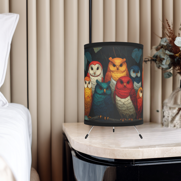 Colorful Owls Lamp