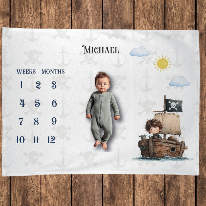 Pirate Milestone Blanket
