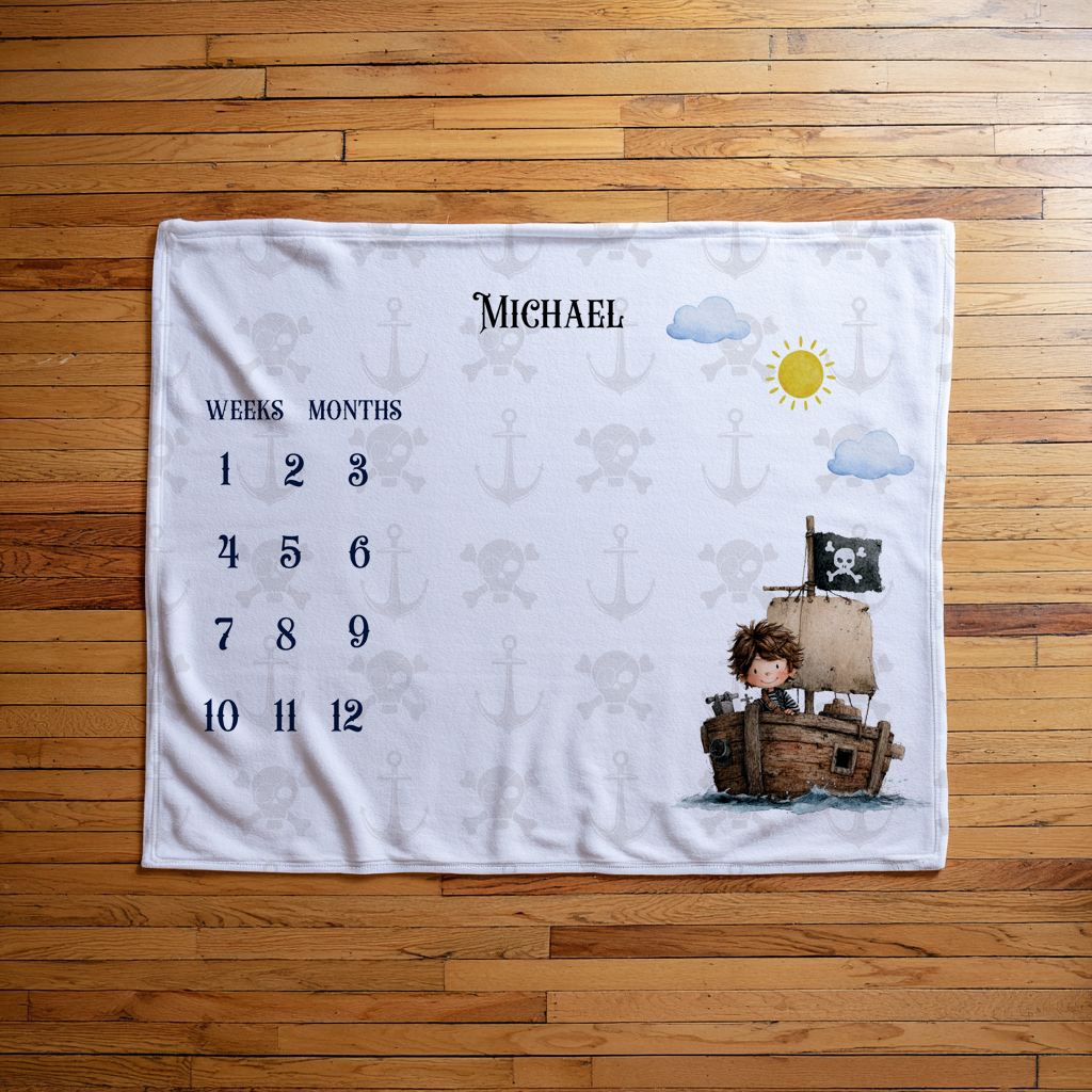 Pirate Milestone Blanket