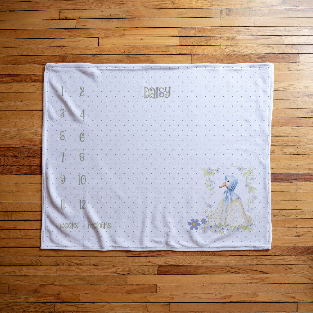 Fairytale Goose Milestone Blanket