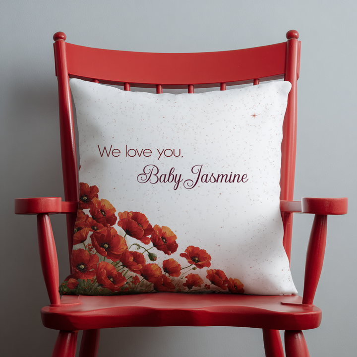 Poppy Flower Throw Pillow Covers