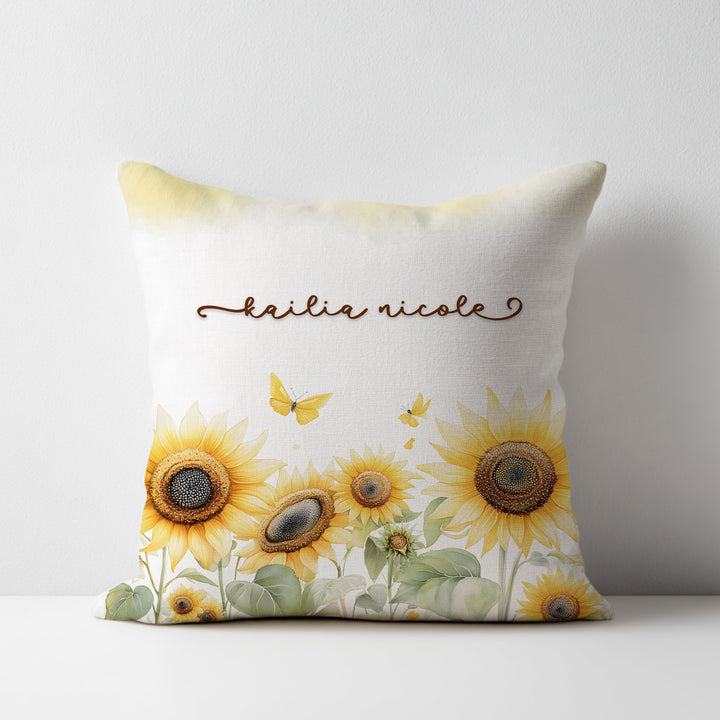 Sunflower Throw Pillow Covers