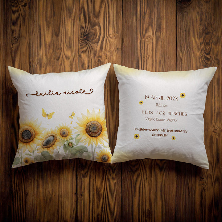 Sunflower Throw Pillow Covers